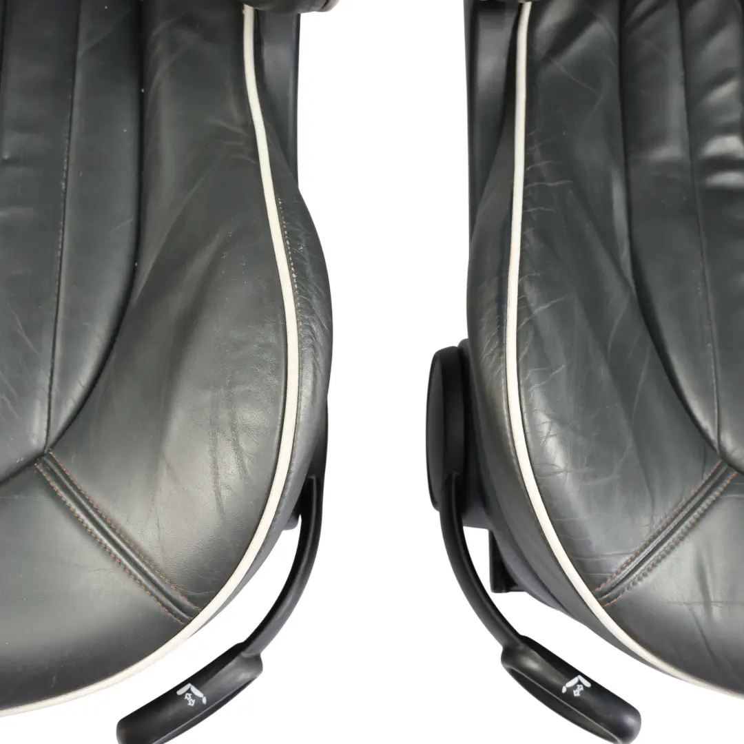 Mini R52 Seats Sport Leather English Black Front Rear Sidewalk KIT SET - SKU R52-SPORT-ENGLISH-LEATHER-SEATS-BLACK-SET-LNPN - Part number R52-SPORT-ENGLISH-LEATHER-SEATS-BLACK-SET-LNPN