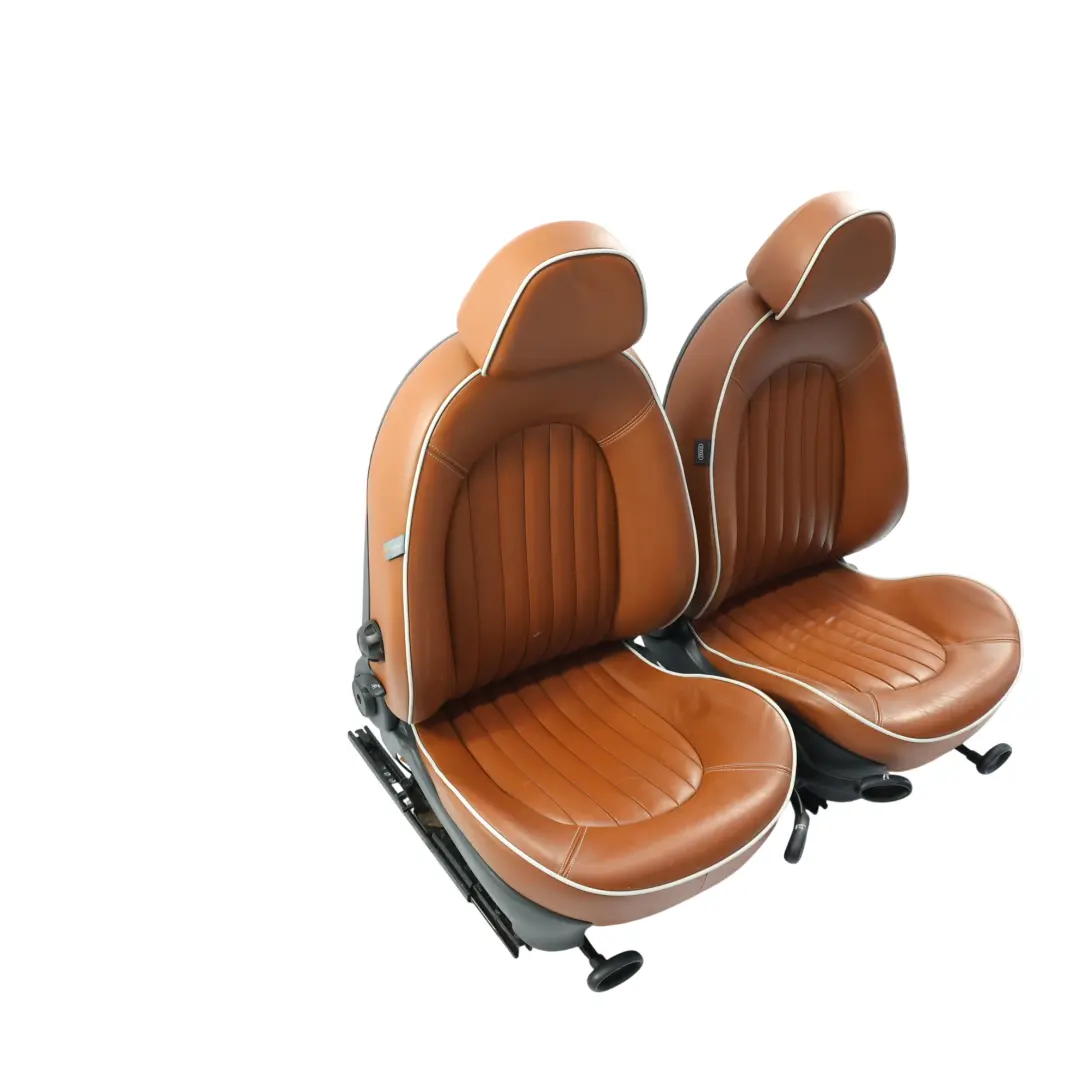 Mini R52 Sport Seats Leather J Cooper Works Front Rear KIT SET Malt Brown - SKU R52-SPORT-SEATS-SET-MALT-BROWN-LNPR - Part number R52-SPORT-SEATS-SET-MALT-BROWN-LNPR