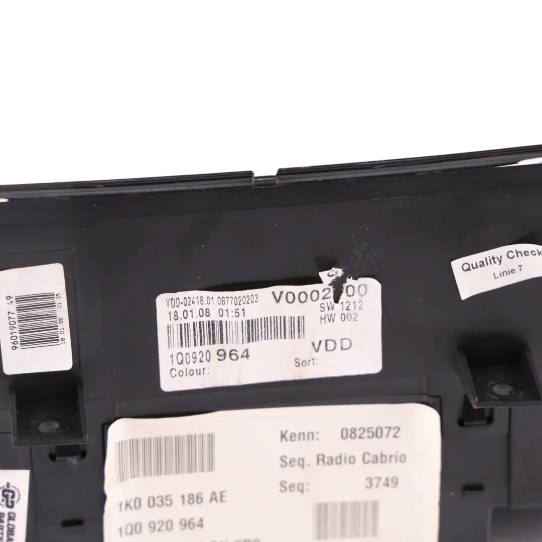 1F Speedometer Instrument Cluster 2.0 Petrol Manual to Volkswagen Eos with Part number 1Q0920964 Volkswagen Eos 1F Speedometer Instrument Cluster 2.0 Petrol Manual - SKU RHD-1Q0920964 - Part number 1Q0920964
