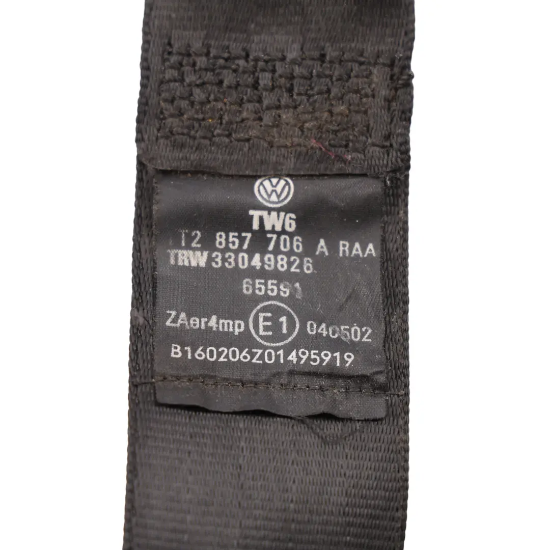 Belt Upper Seatbelt Front Right O/S to VW Volkswagen Touran 1T Seat with Part number 1T2857706C VW Volkswagen Touran 1T Seat Belt Upper Seatbelt Front Right O/S - SKU RHD-1T2857706C - Part number 1T2857706C