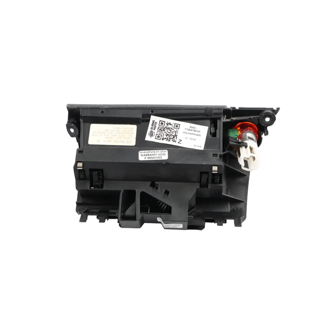 Volkswagen Touran 1T Front Ashtray Storage 12V Power Socket - SKU RHD-1T2857961H - Part number 1T2857961H