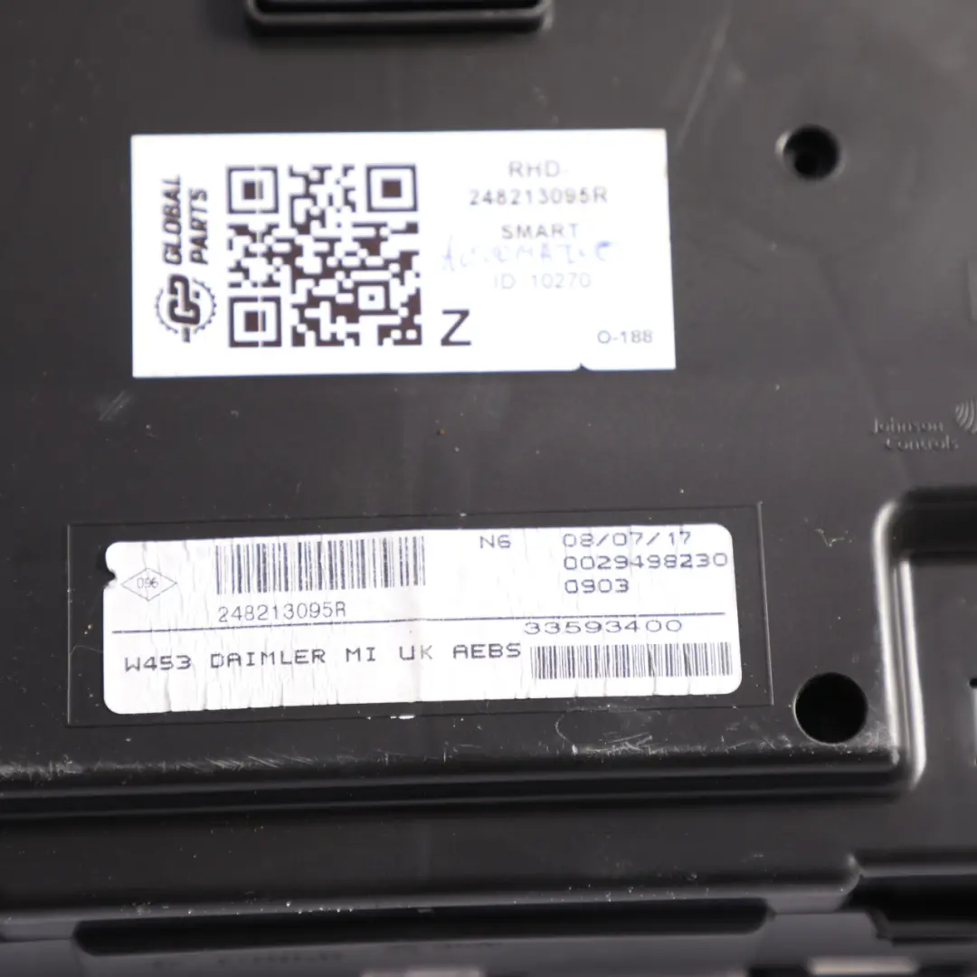 A453 Speedometer Instrument Cluster Speedo Petrol Automatic to Smart with Part number 248213095R Smart A453 Speedometer Instrument Cluster Speedo Petrol Automatic - SKU RHD-248213095R - Part number 248213095R
