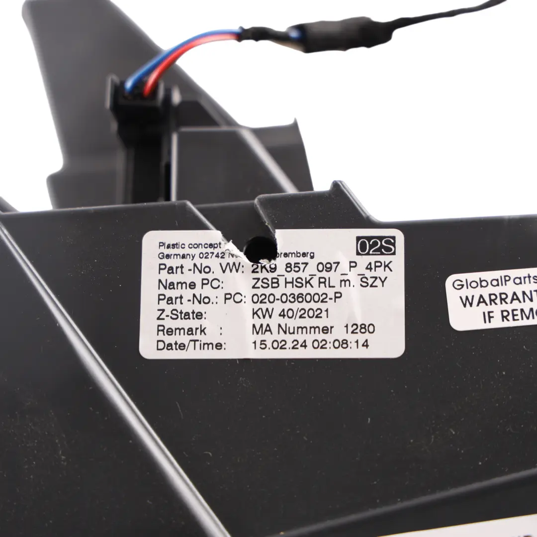 Volkswagen Caddy SB Glove Box Dashboard Storage Compartment Box Tray - SKU RHD-2K9857097P - Part number 2K9857097P