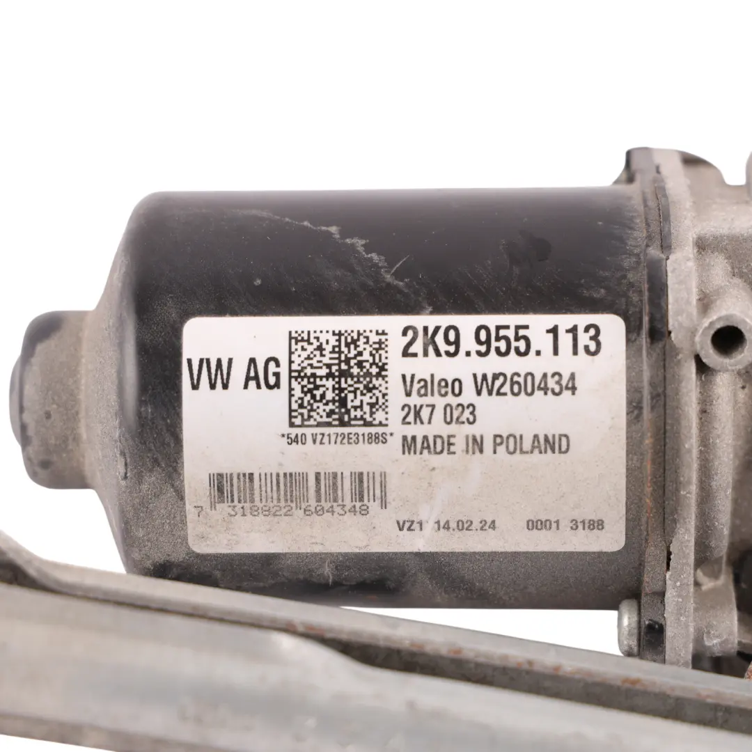VW Volkswagen Caddy SB Front Windscreen Window Wiper Motor Unit - SKU RHD-2K9955023B - Part number 2K9955023B