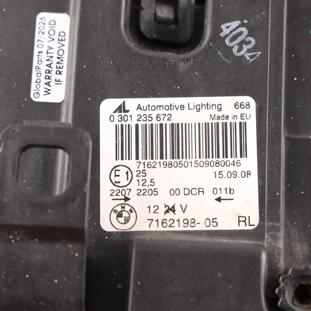Headlight Headlamp Lamp Front Right O/S 7162198 to BMW X3 Series E83 LCI Xenon with Part number 3456038 BMW X3 Series E83 LCI Xenon Headlight Headlamp Lamp Front Right O/S 7162198 - SKU RHD-3456038 - Part number 3456038