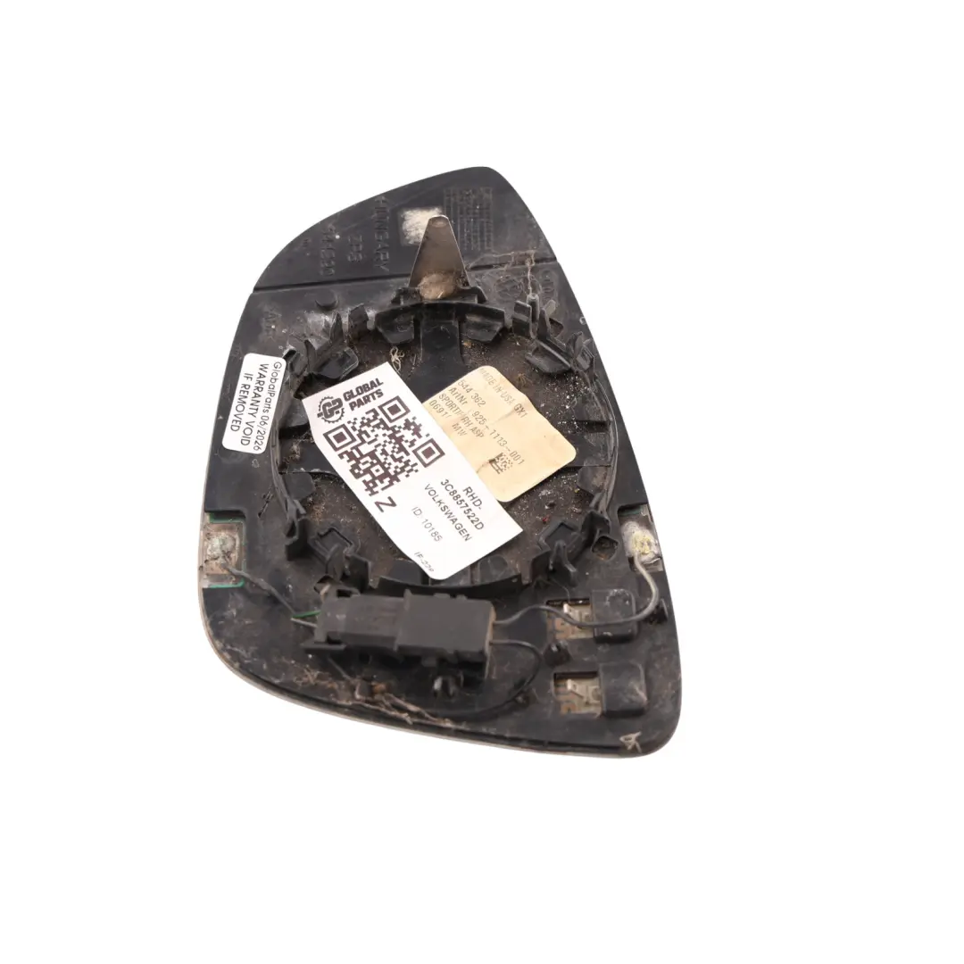 Mirror Glass Heated Auto Dimming Right O/S to Volkswagen Passat B7 with Part number 3C8857522D Volkswagen Passat B7 Mirror Glass Heated Auto Dimming Right O/S - SKU RHD-3C8857522D - Part number 3C8857522D