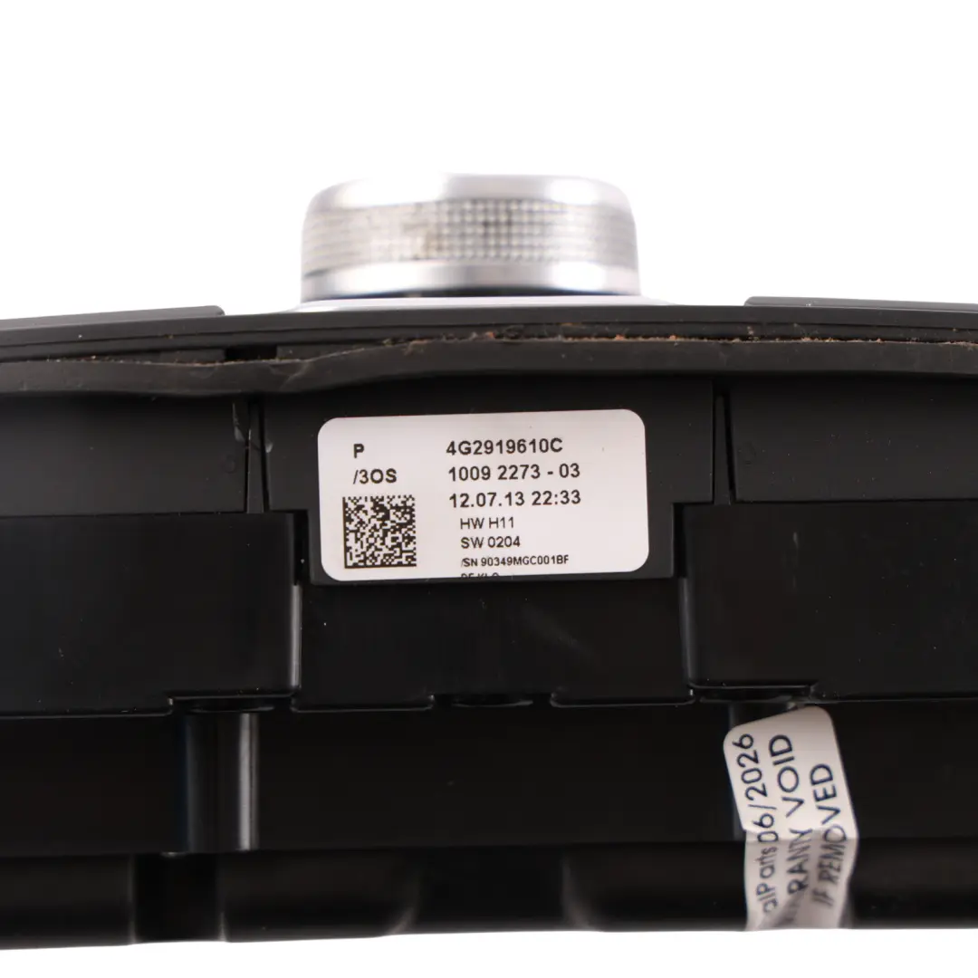 Audi A7 4G A6 C7 MMI Centre Console Multimedia Sat Nav Switch Panel - SKU RHD-4G2919610C-1 - Part number 4G2919610C