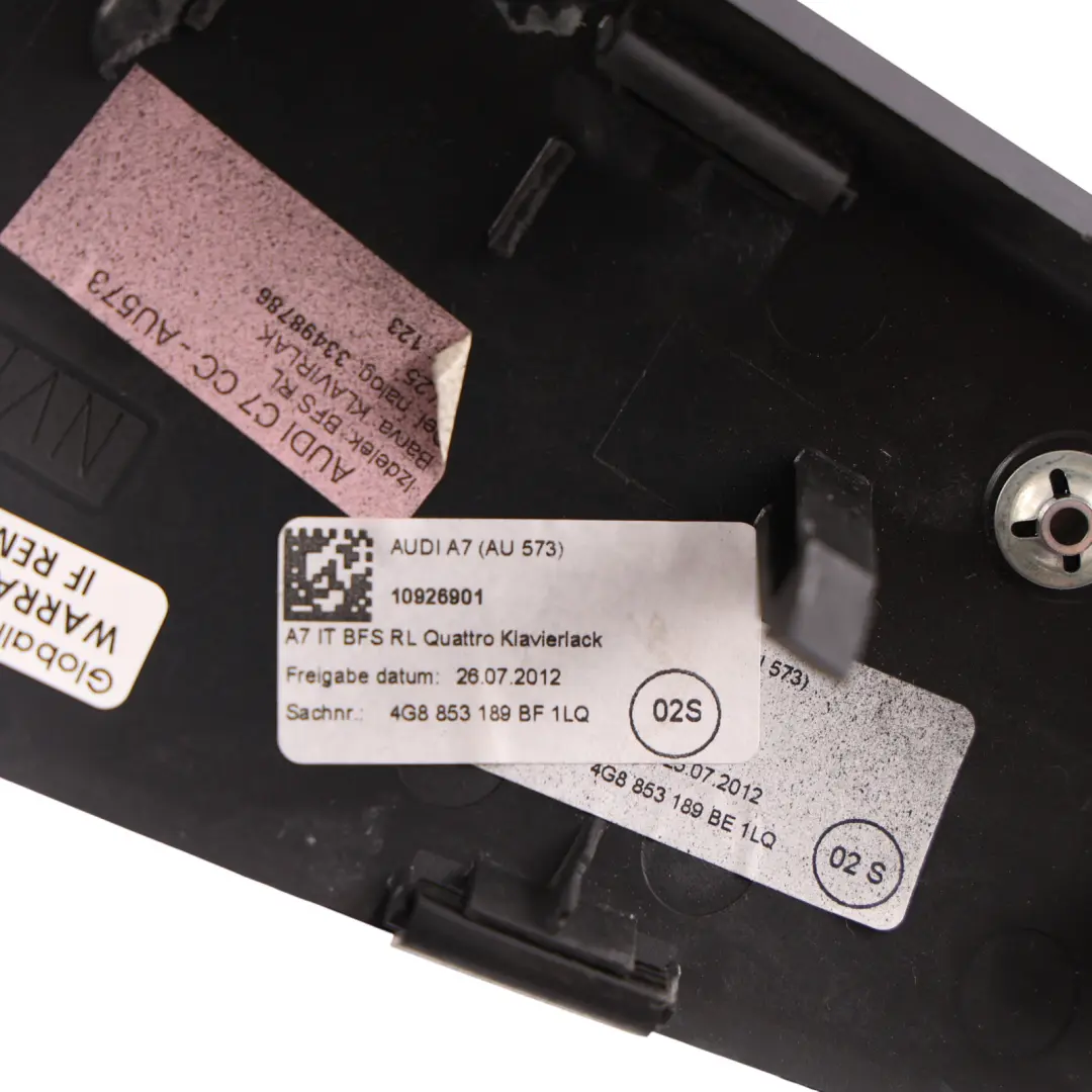 4G8 Front Dashboard Side Cover Left N/S Panel Trim to Audi A7 with Part number 4G8853189BF Audi A7 4G8 Front Dashboard Side Cover Left N/S Panel Trim - SKU RHD-4G8853189BF - Part number 4G8853189BF