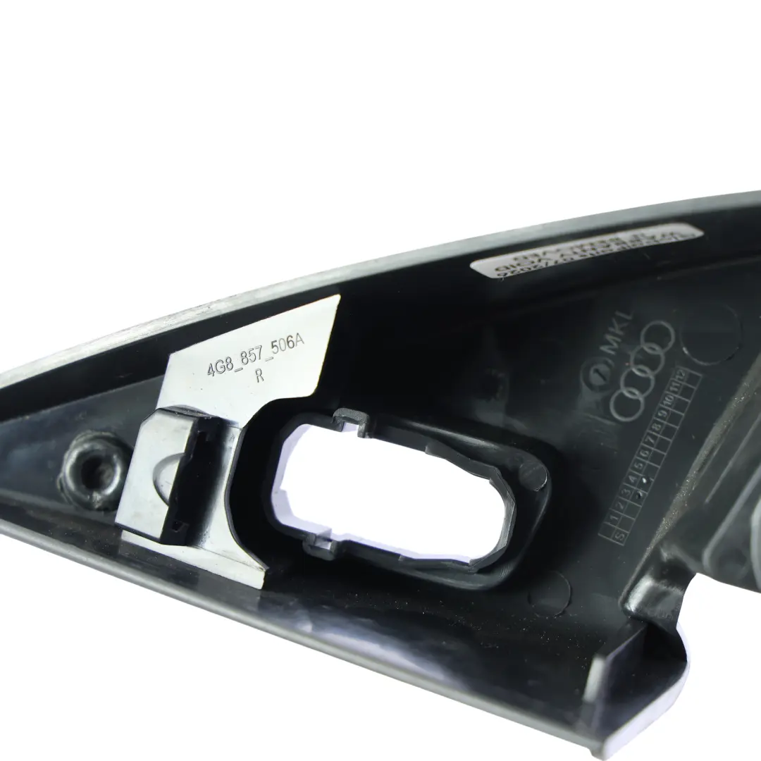Audi A7 4G8 Front Wing Mirror Right O/S Triangle Trim Cover Black - SKU RHD-4G8857506A - Part number 4G8857506A