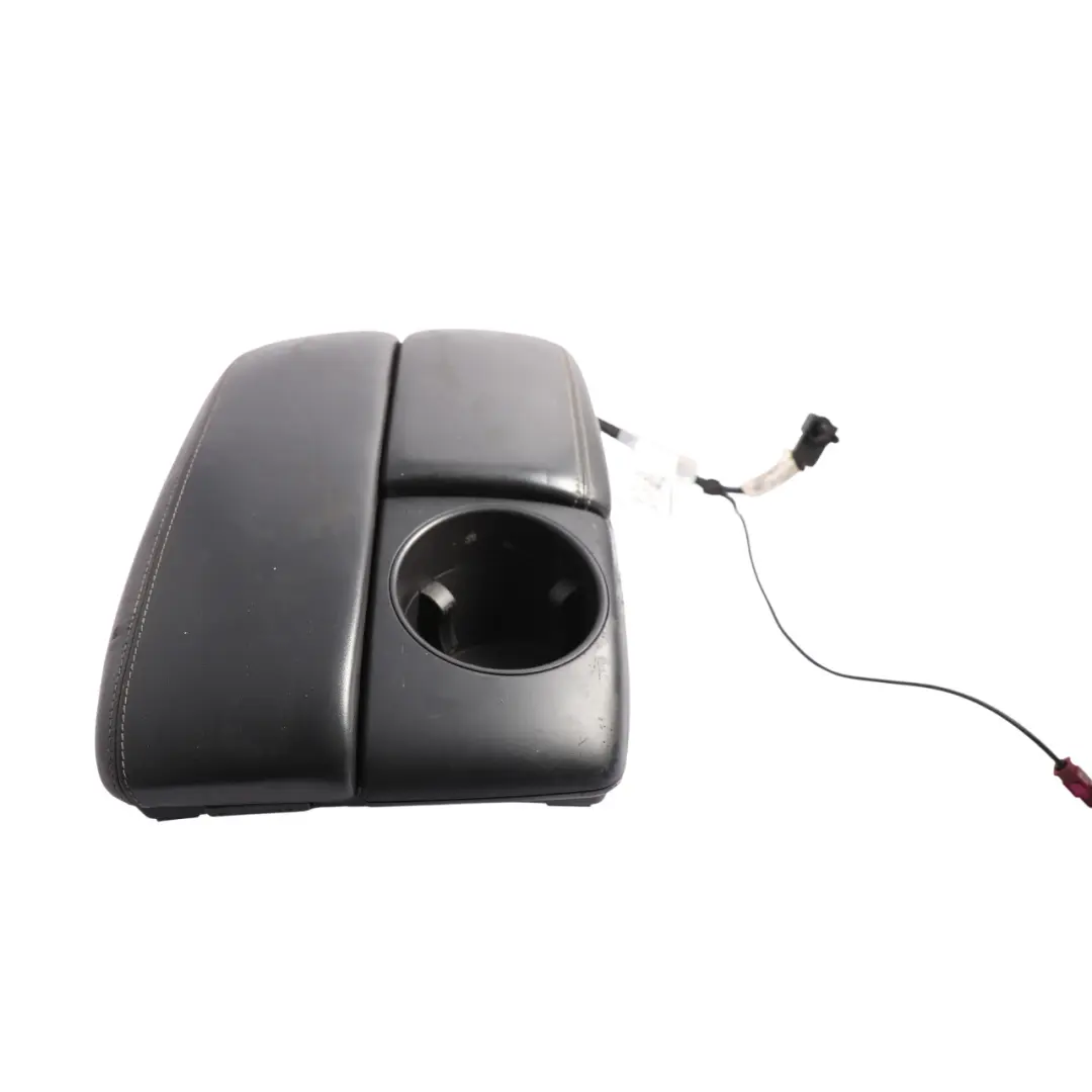 Audi Q7 4L Centre Console Armrest Cup Holder Black Leather - SKU RHD-4L2864207D - Part number 4L2864207D