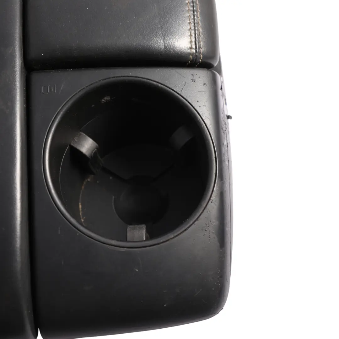 Audi Q7 4L Centre Console Armrest Cup Holder Black Leather - SKU RHD-4L2864207D - Part number 4L2864207D