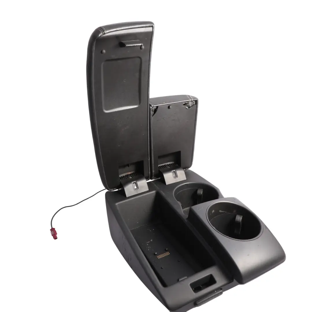 Centre Console Armrest Cup Holder Black Leather to Audi Q7 4L with Part number 4L2864207D Audi Q7 4L Centre Console Armrest Cup Holder Black Leather - SKU RHD-4L2864207D - Part number 4L2864207D