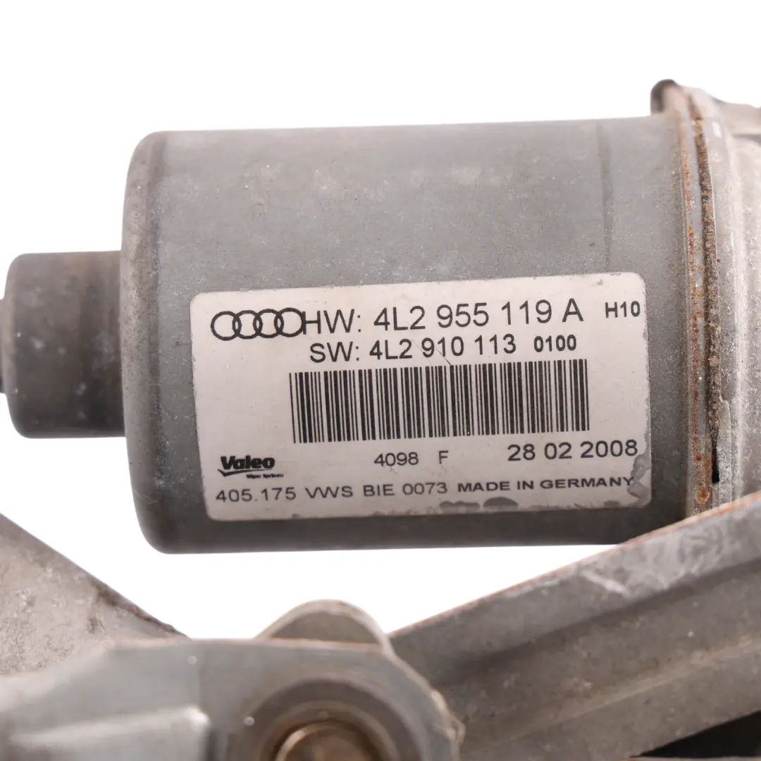 Audi Q7 4L Front Windscreen Window Wiper Linkage Mechanism Motor - SKU RHD-4L2955023D - Part number 4L2955023D