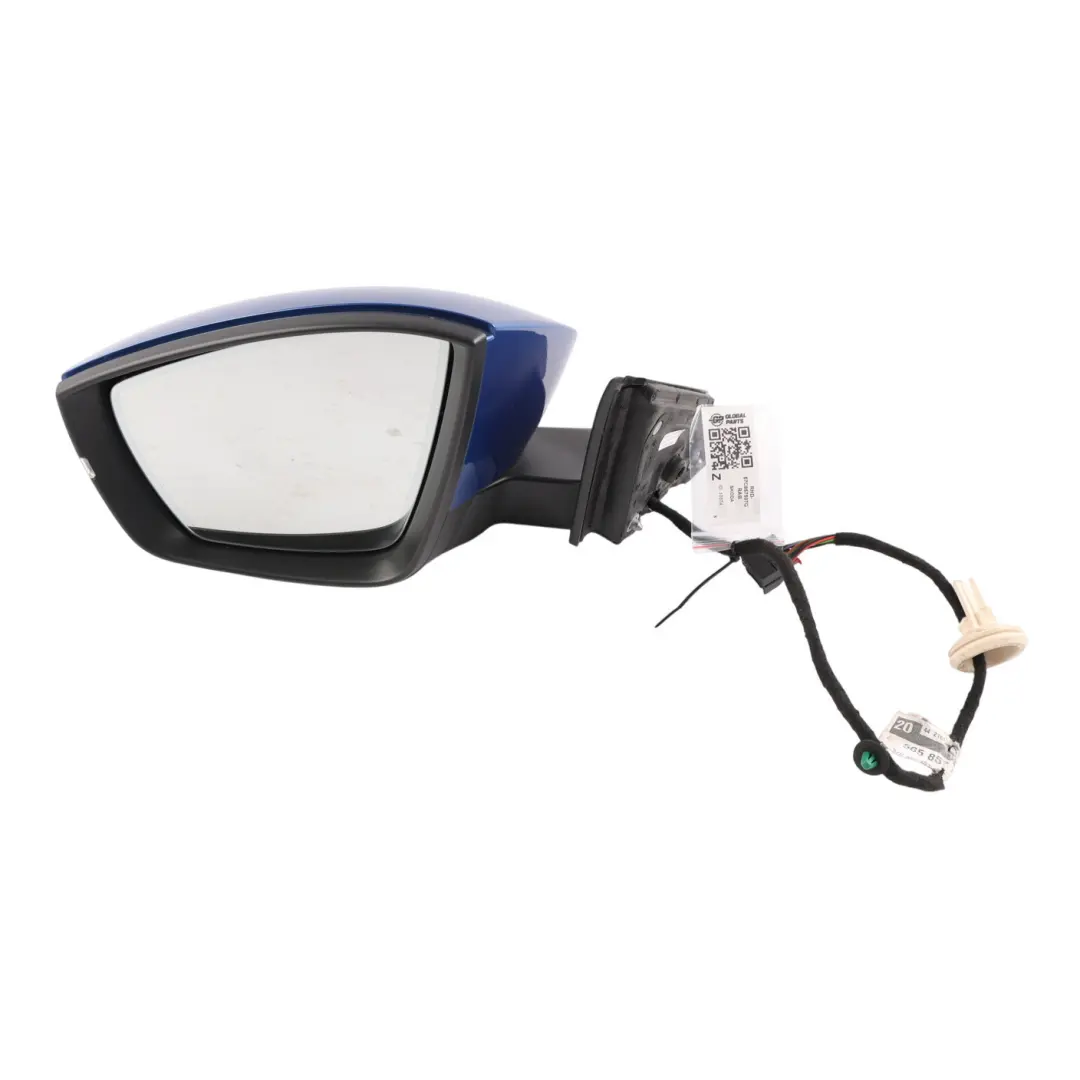 Skoda Karoq Nu7 Exterior Wing Mirror Left N/S Heated Power Fold Race Blue - F5W - SKU RHD-57C857507G-RAB - Part number 57C857507G