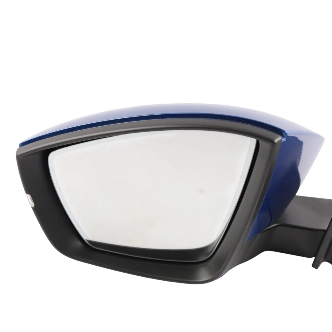 Skoda Karoq Nu7 Exterior Wing Mirror Left N/S Heated Power Fold Race Blue - F5W - SKU RHD-57C857507G-RAB - Part number 57C857507G