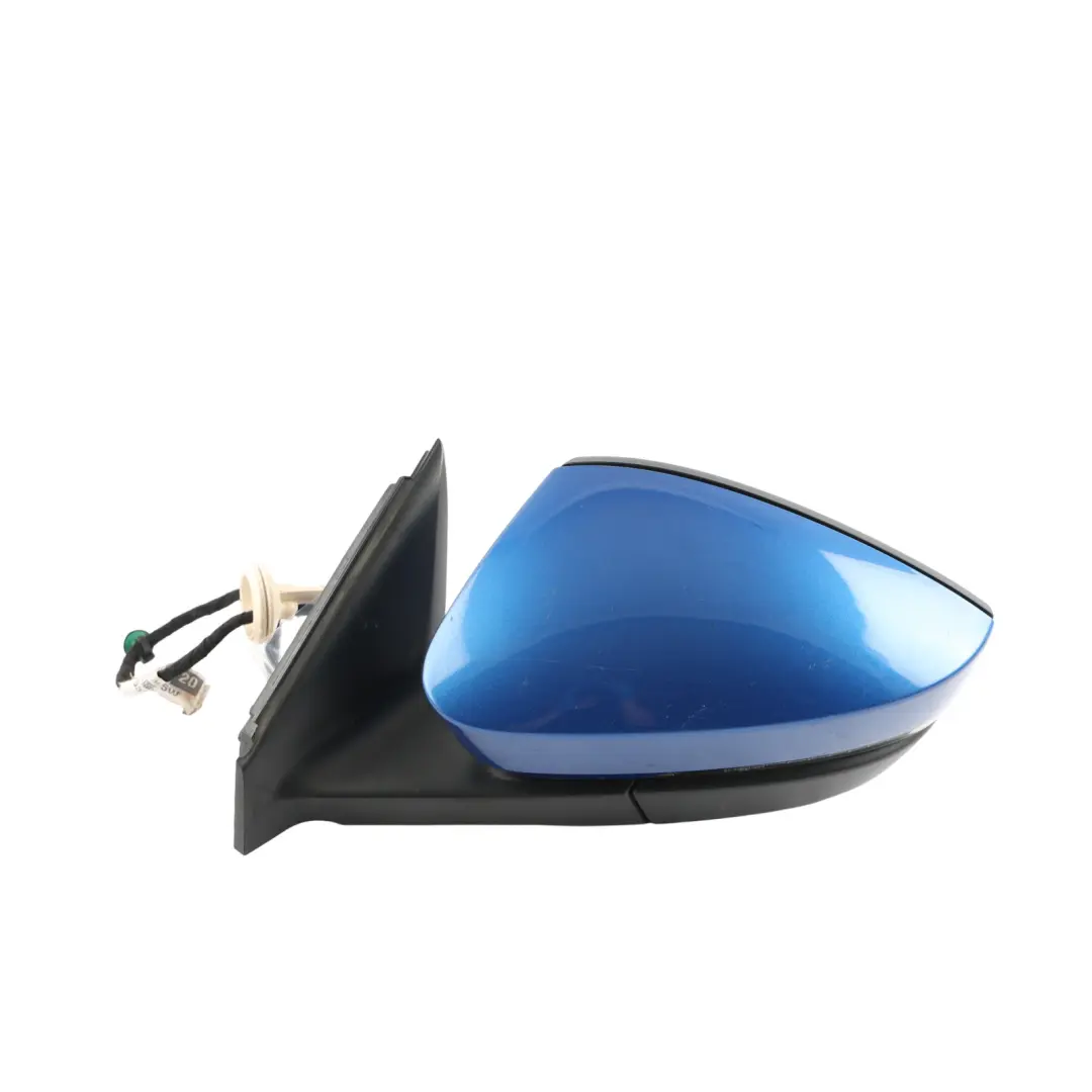 Skoda Karoq Nu7 Exterior Wing Mirror Left N/S Heated Power Fold Race Blue - F5W - SKU RHD-57C857507G-RAB - Part number 57C857507G