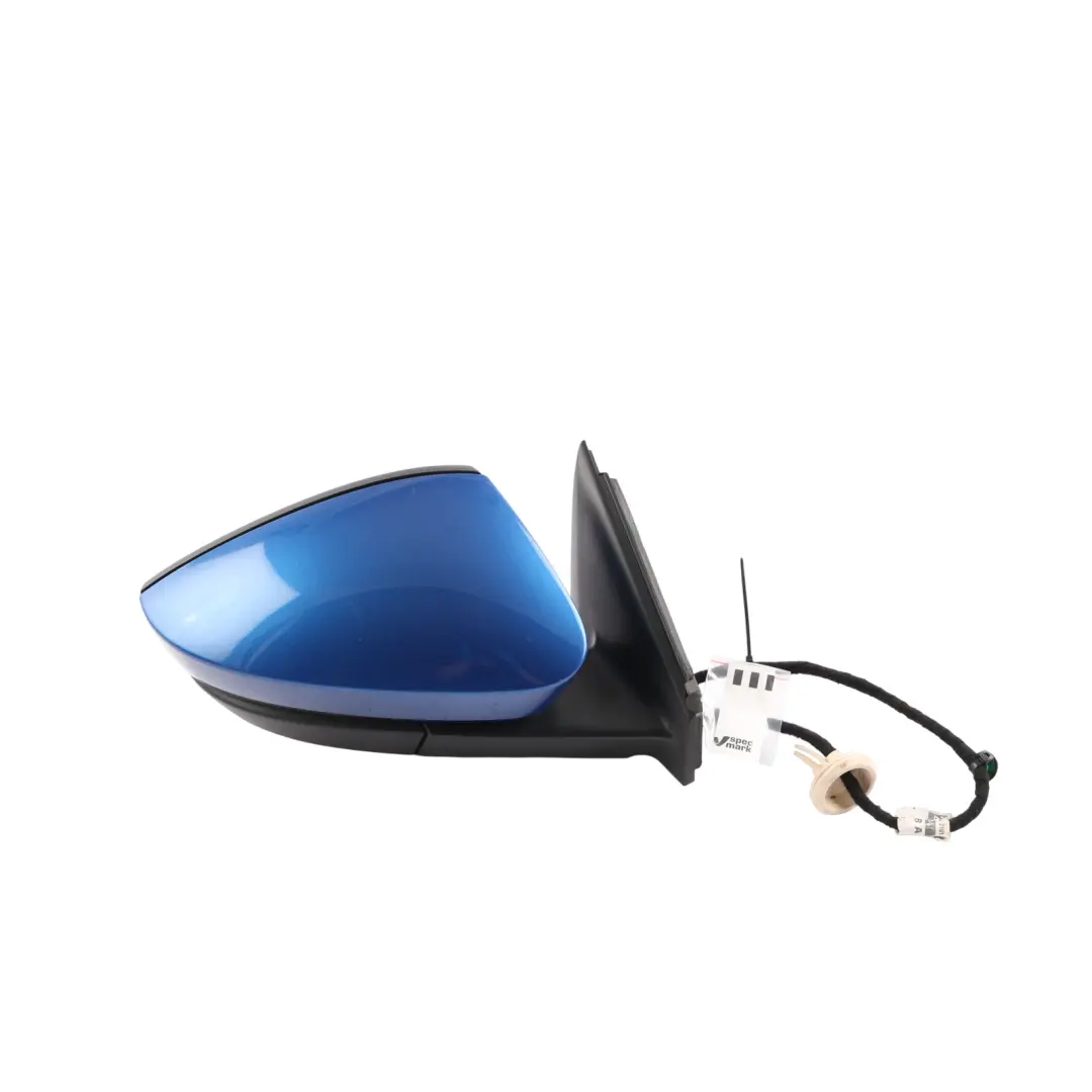 Skoda Karoq Nu7 Exterior Wing Mirror Right O/S Heated Power Fold Race Blue - F5W - SKU RHD-57C857508G-RAB - Part number 57C857508G