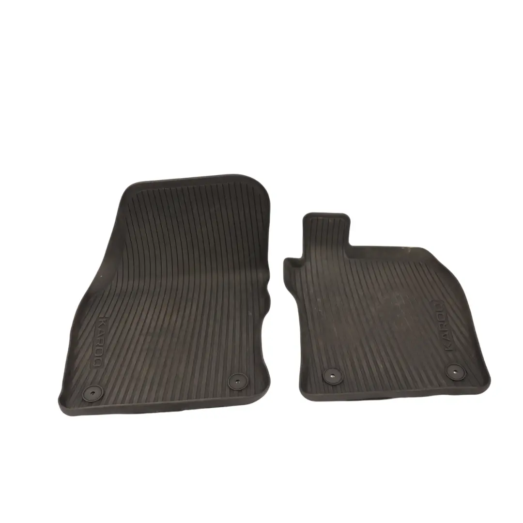 Skoda Karoq Floor Rubber Mat Set Footwell Lining Trim Front Rear - SKU RHD-57C864436 - Part number 57C864436