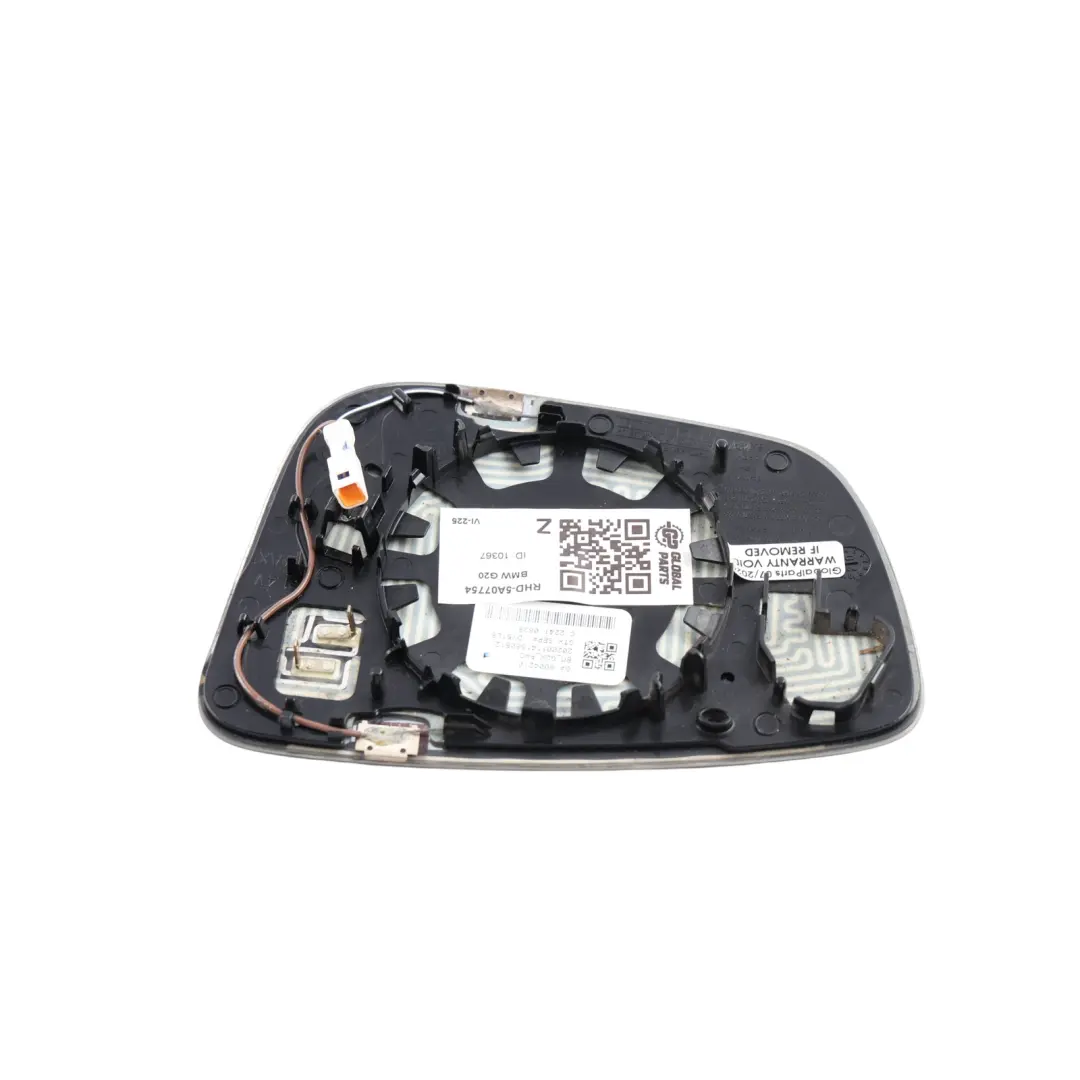 BMW G20 Side View Wing Mirror Glass Insert Heated Right O/S - SKU RHD-5A07754 - Part number 5A07754