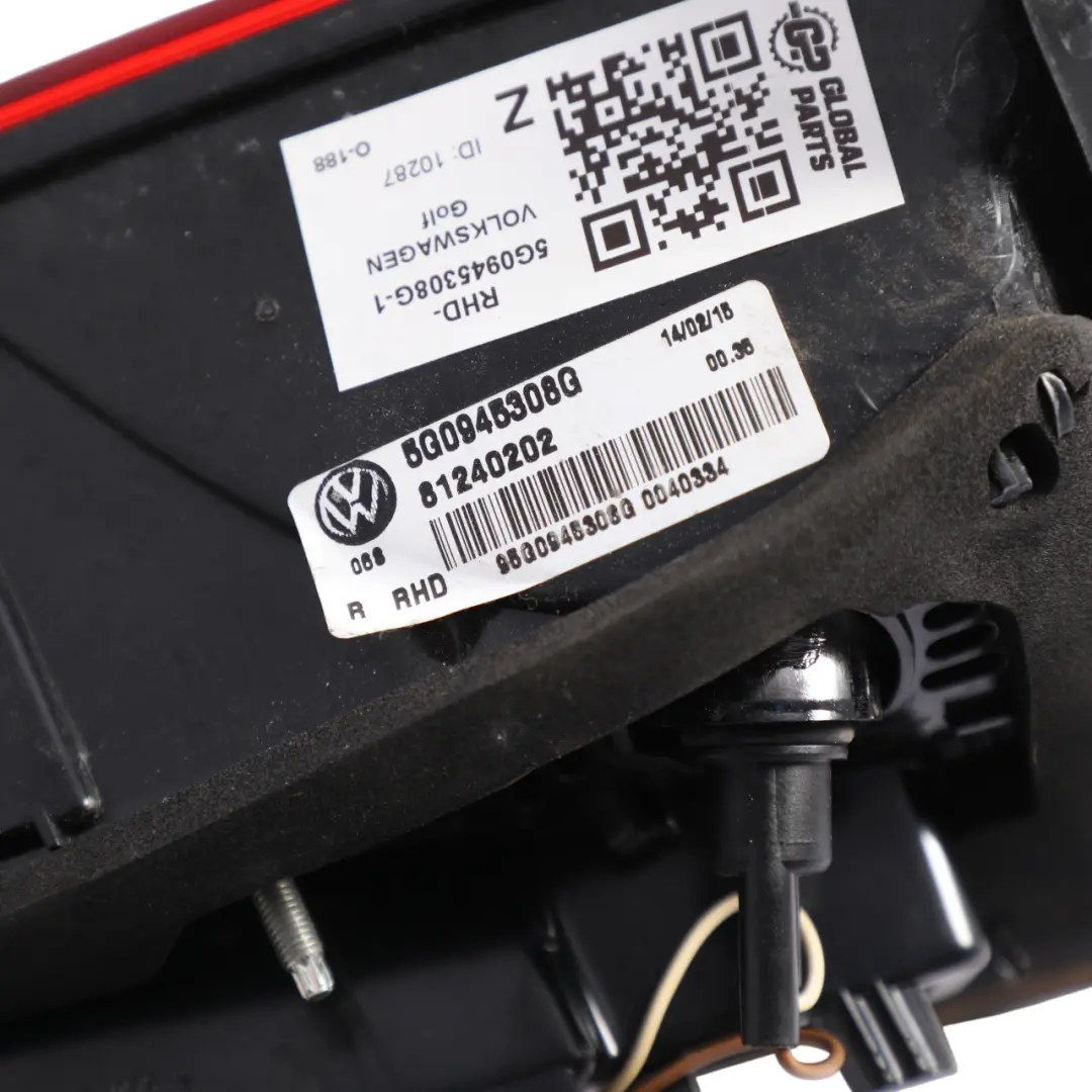 Volkswagen VW Golf Mk7 Rear Boot Lid Light Lamp Inner Right O/S LED - SKU RHD-5G0945308G-1 - Part number 5G0945308G