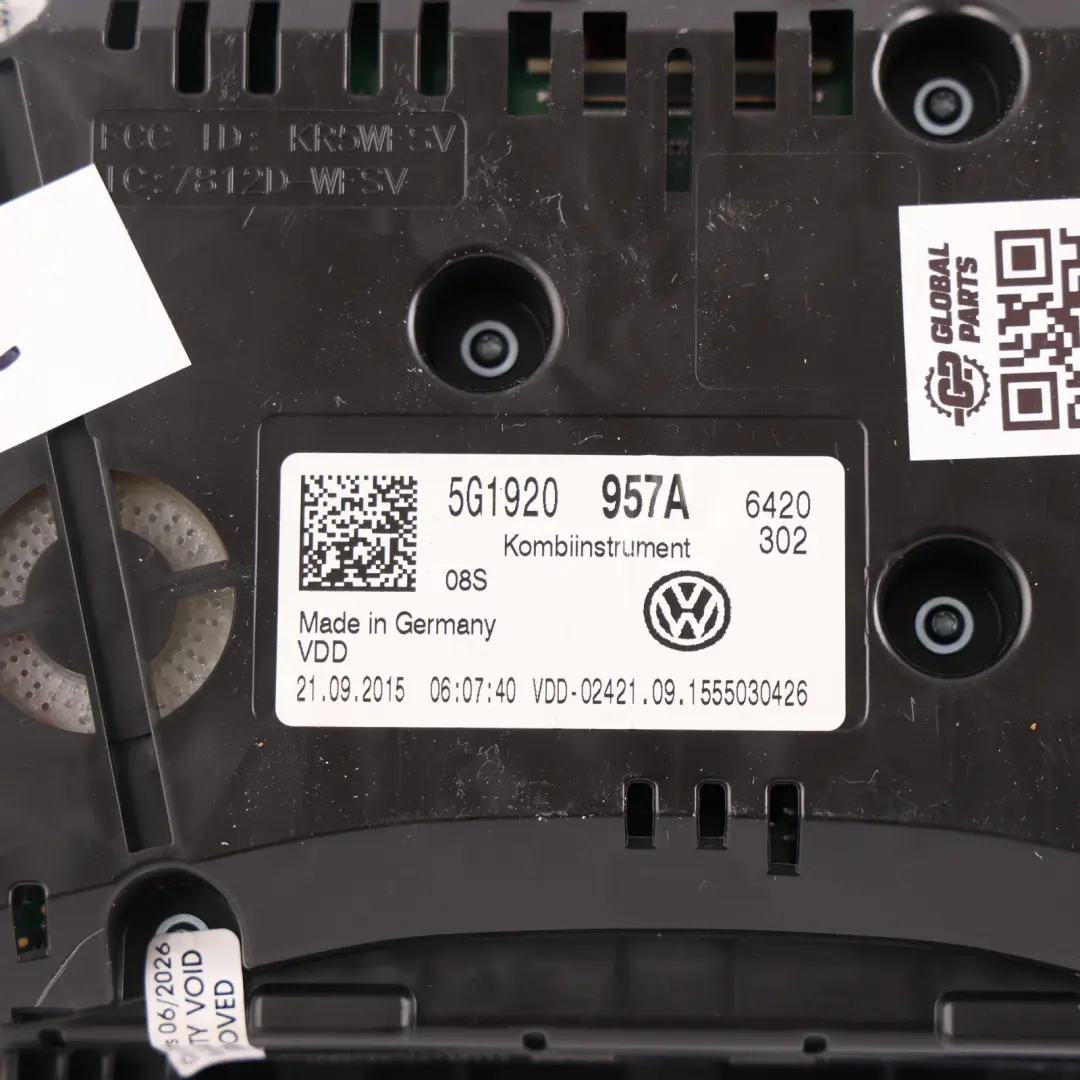 Volkswagen Golf Gtd Mk7 Speedometer Instrument Cluster 2.0 TDI Manual - SKU RHD-5G1920957A - Part number 5G1920957A