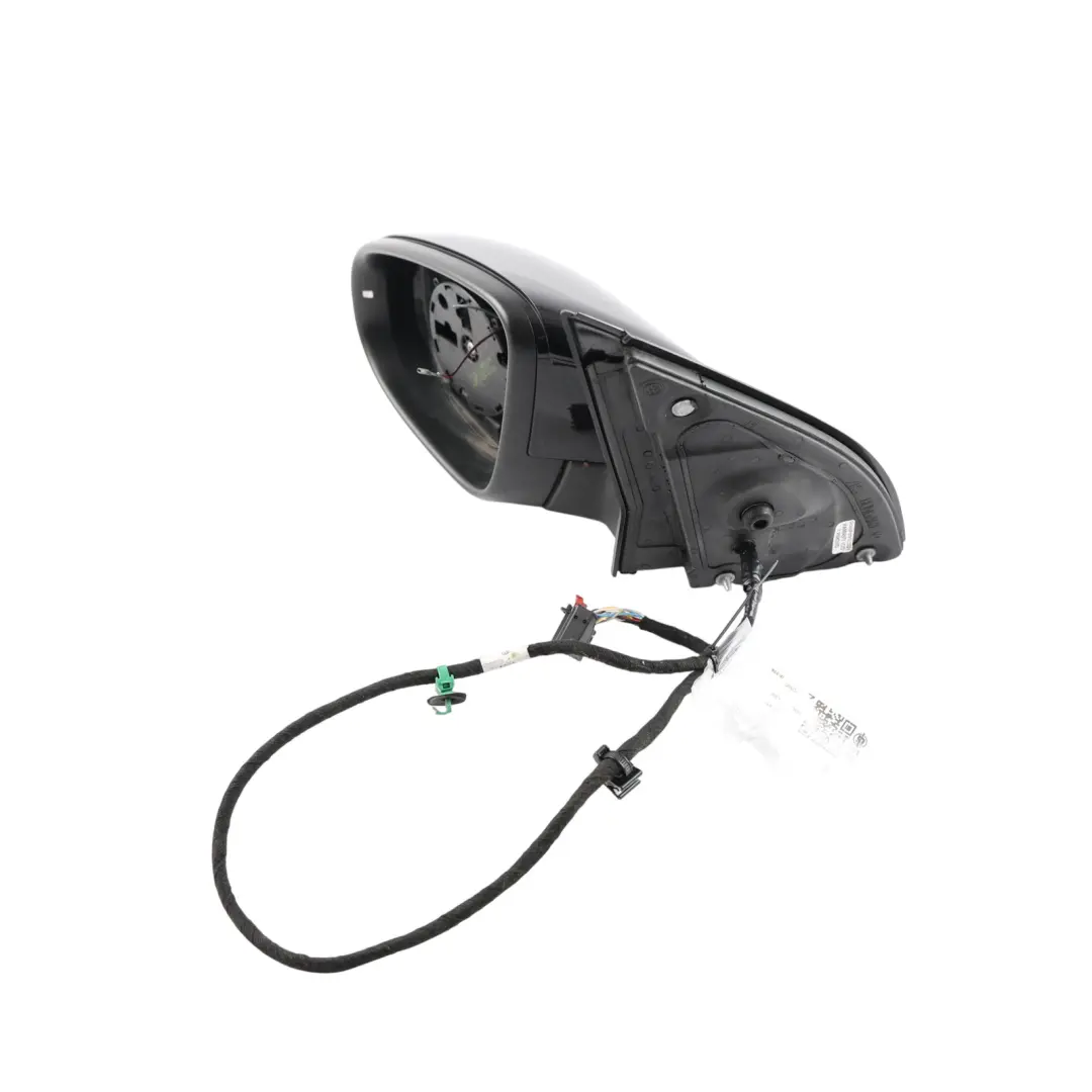 VW Golf Mk6 Side Wing Mirror Without Glass Left N/S Deep Black C9X - SKU RHD-5K0857507AE-DBL1 - Part number 5K0857507AE