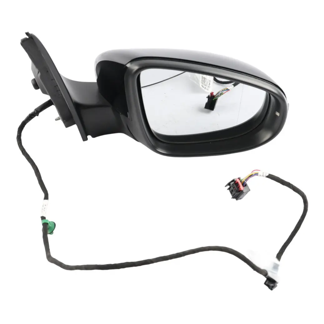 Volkswagen Golf Mk6 Side View Outer Wing Mirror Right O/S Black 5K0857508AE