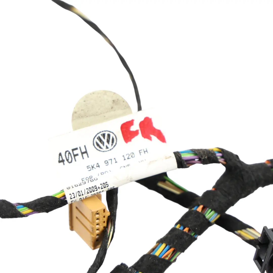 Mk6 Front Door Wiring Loom Harness Right O/S to Volkswagen Golf with Part number 5K4971120FH Volkswagen Golf Mk6 Front Door Wiring Loom Harness Right O/S - SKU RHD-5K4971120FH - Part number 5K4971120FH