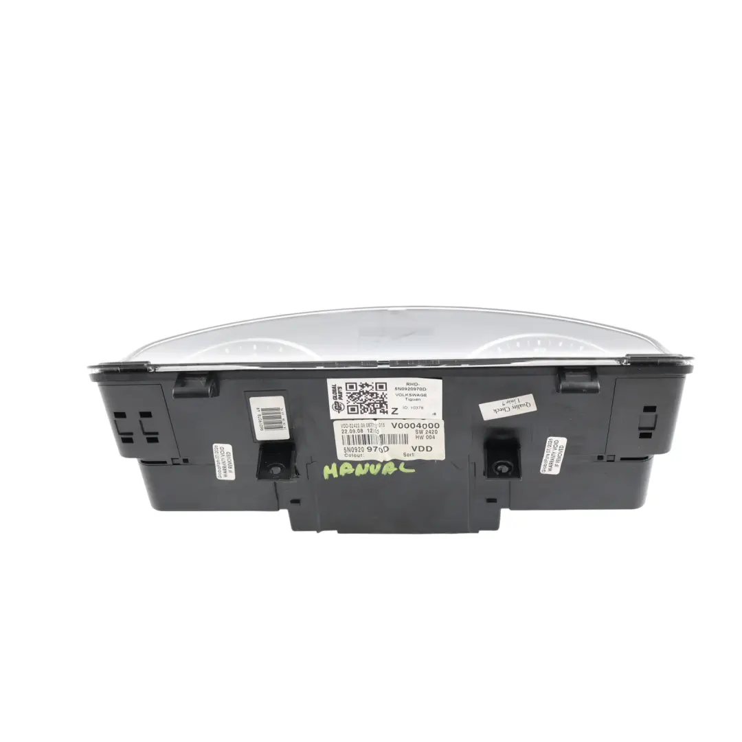 Instrument Cluster Speedo Clocks Diesel Manual to VW Tiguan 5N with Part number 5N0920970D VW Tiguan 5N Instrument Cluster Speedo Clocks Diesel Manual - SKU RHD-5N0920970D-2 - Part number 5N0920970D