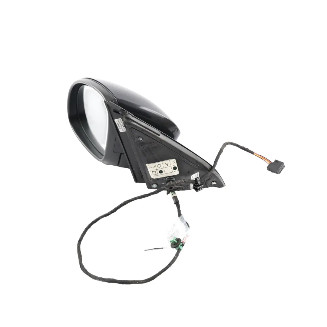 Volkswagen Tiguan 5N Door Wing Mirror View Left N/S Deep Black C9X 5N2857507M - SKU RHD-5N2857507M-DBL - Part number 5N2857507M-DBL