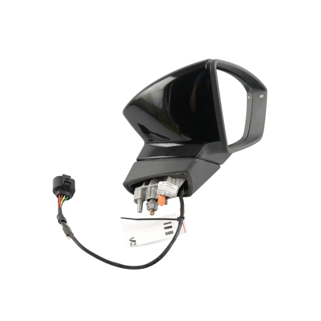 Seat Ibiza Mk5 Door Wing Mirror Heated Electric Right O/S Black - SKU RHD-6F2857508AC-BLE - Part number 6F2857508AC