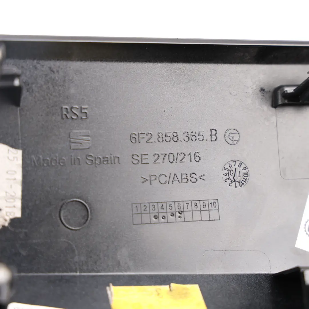 Seat Ibiza Mk5 Dashboard Dash Trim Panel Cover Black - SKU RHD-6F2858365B - Part number 6F2858365B