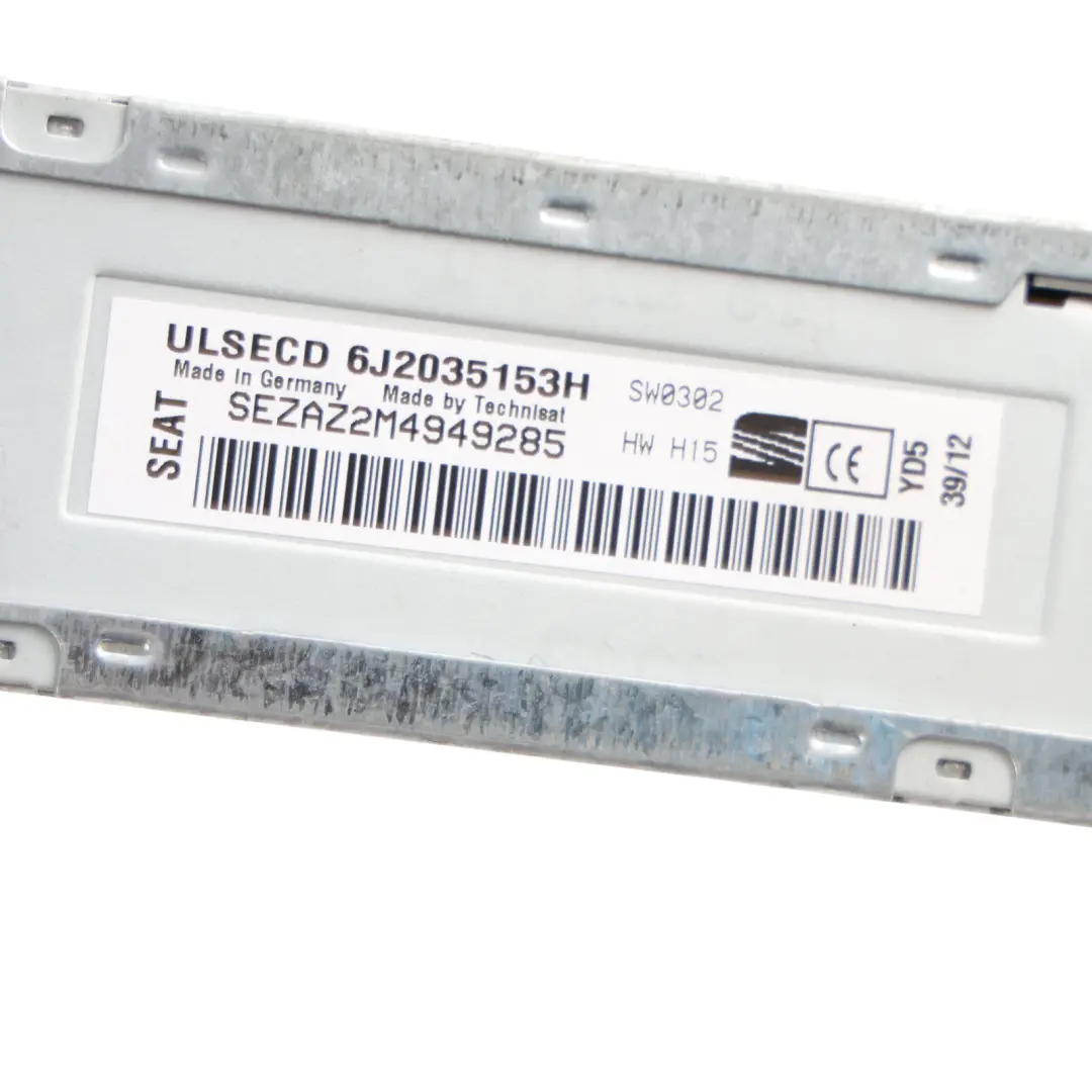 Seat Ibiza Mk4 Mk5 Radio Stereo Head Unit Audio Player MP3 - SKU RHD-6J2035153H - Part number 6J2035153H