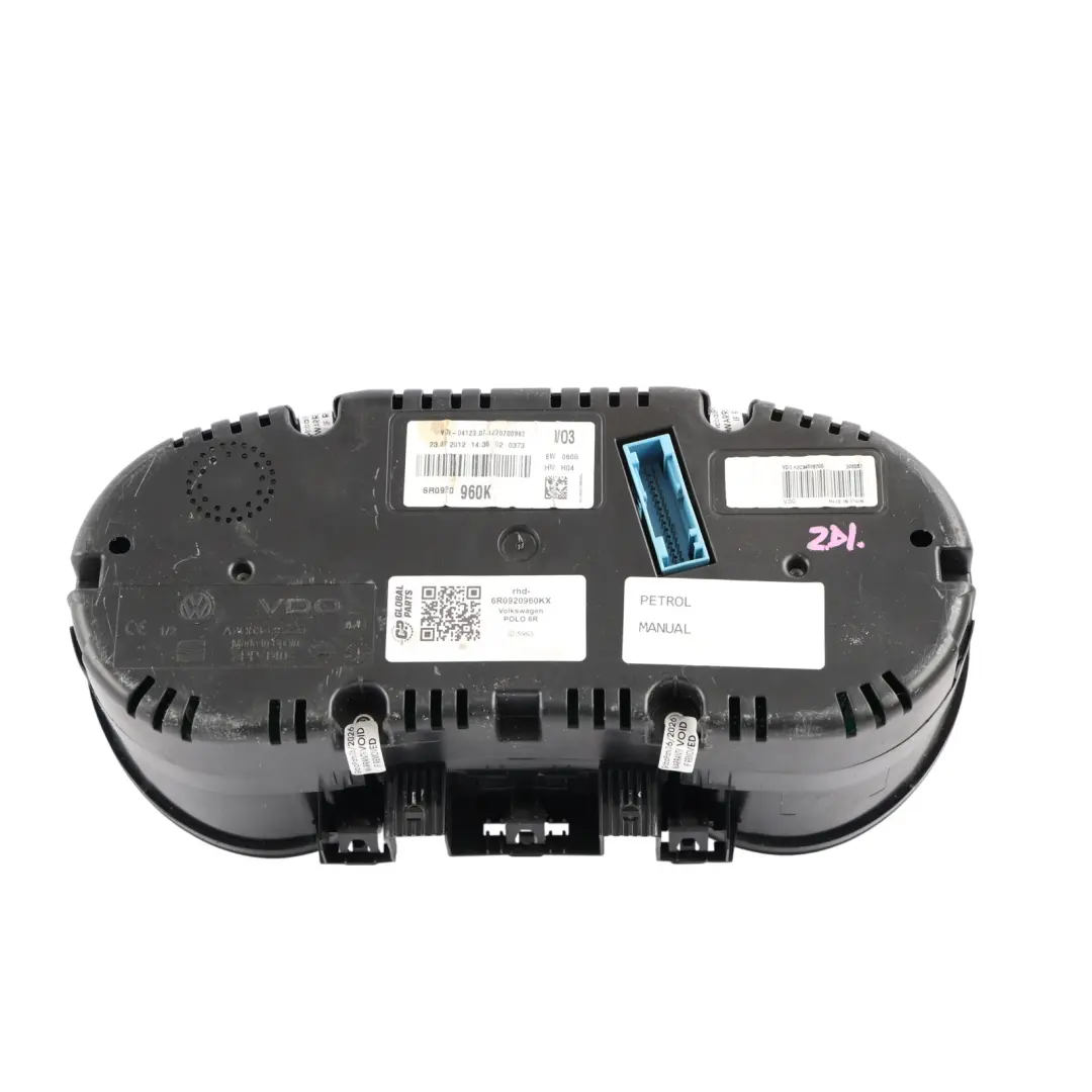 Volkswagen VW Polo 6R Instrument Cluster Speedo Clocks Petrol Manual 6R0920960K - SKU RHD-6R0920960KX - Part number 6R0920960KX