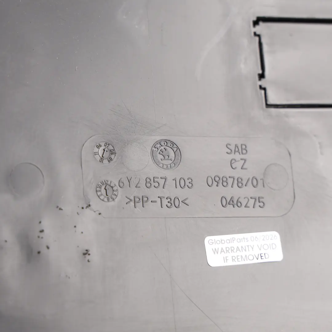 Skoda Fabia RS 6Y Glove Box Compartment Storage Stowage Lid Left N/S - SKU RHD-6Y2857097N - Part number 6Y2857097N