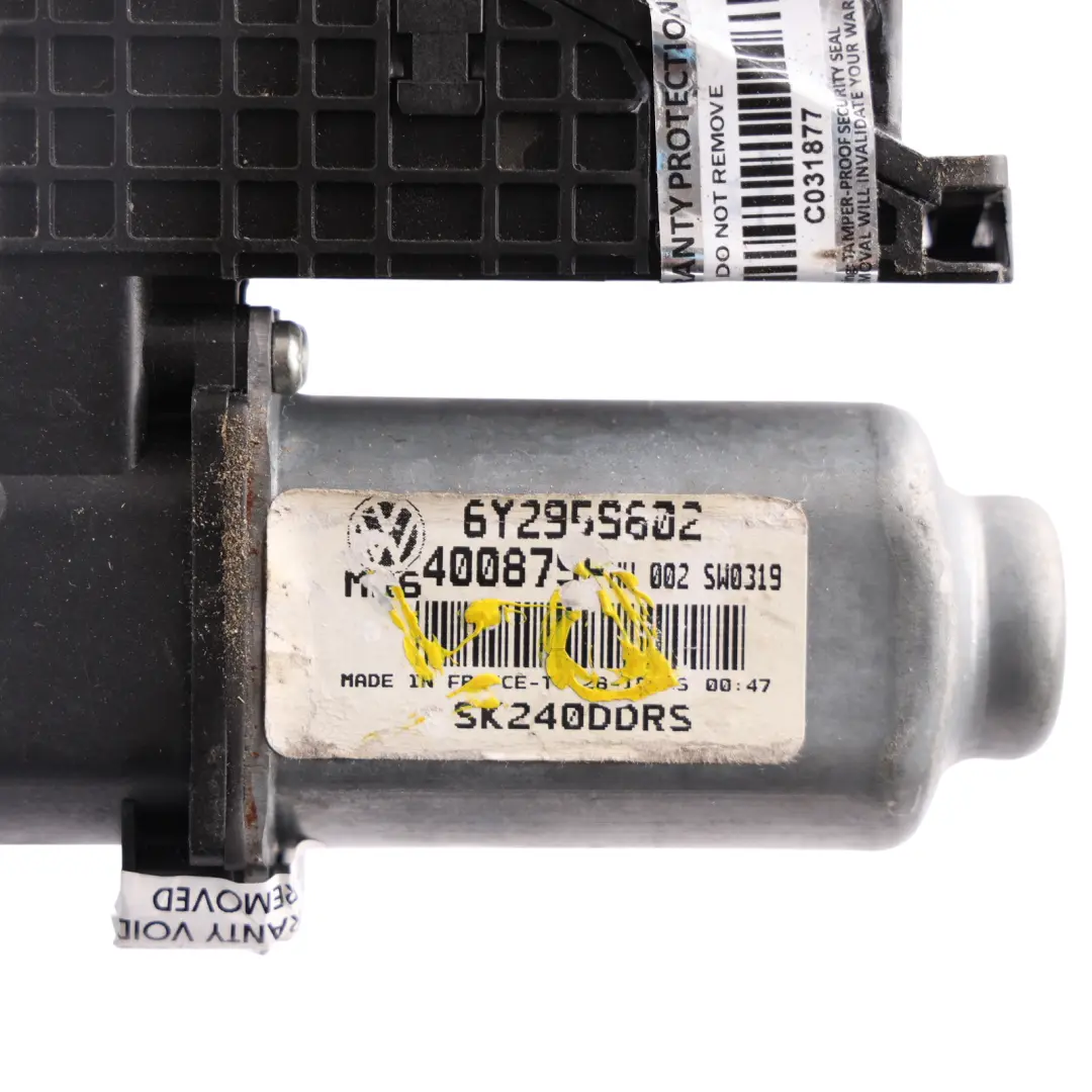 Skoda Fabia Rs 6Y Front Door Window Regulator Motor Driver Side - SKU RHD-6Y2959802 - Part number 6Y2959802