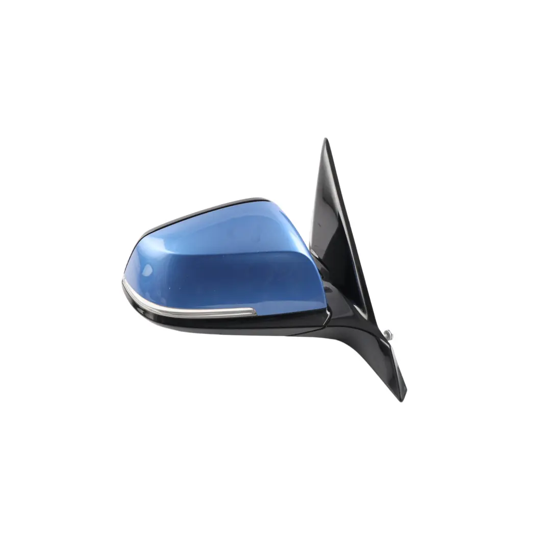 BMW F20 Wing Mirror Door Right O/S Heated High Gloss 6 Pins Estoril Blue - B45 - SKU RHD-7242780-EB - Part number 7242780