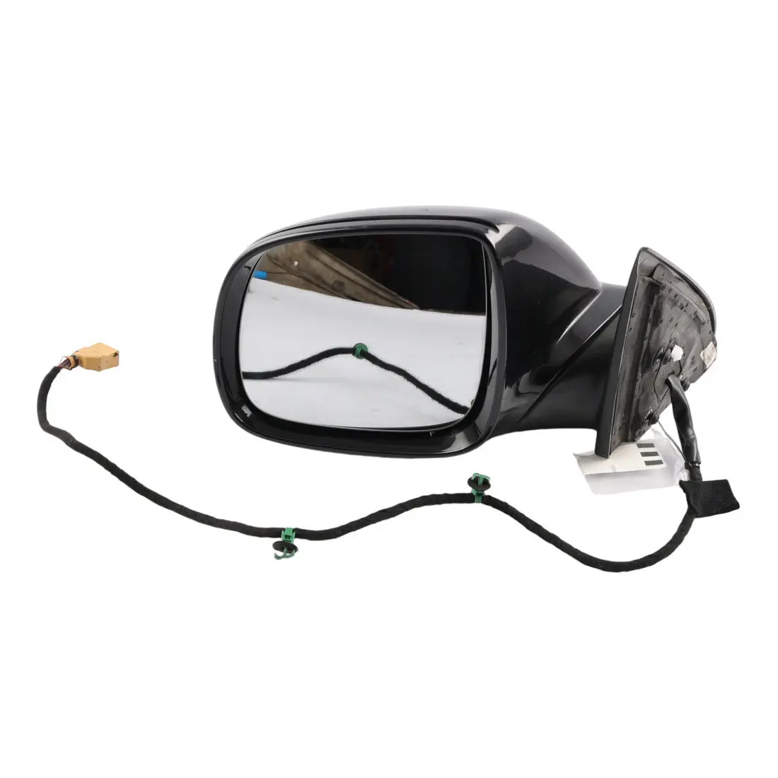 VW Touareg 7L Wing Mirror Heated Power Fold Right O/S Black Magic Pearl - C9Z