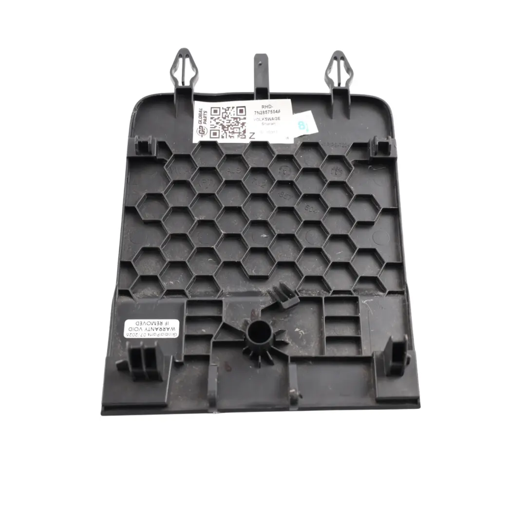Volkswagen Sharan 7N Interior Storage Compartment Fuse Cover Panel - SKU RHD-7N2857504A - Part number 7N2857504A