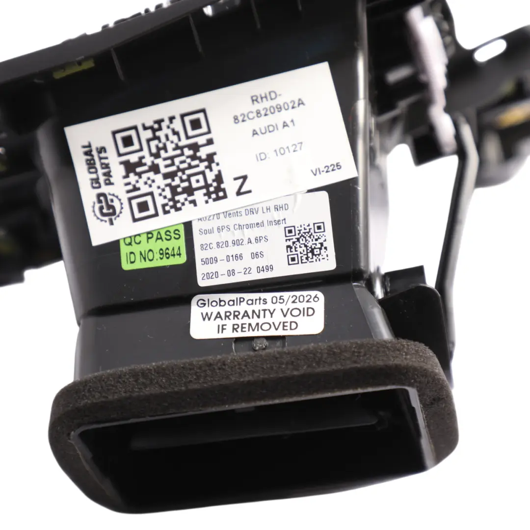 Audi A1 Mk2 GB Dashboard Air Vent Channel Trim Front Left N/S - SKU RHD-82C820902A - Part number 82C820902A