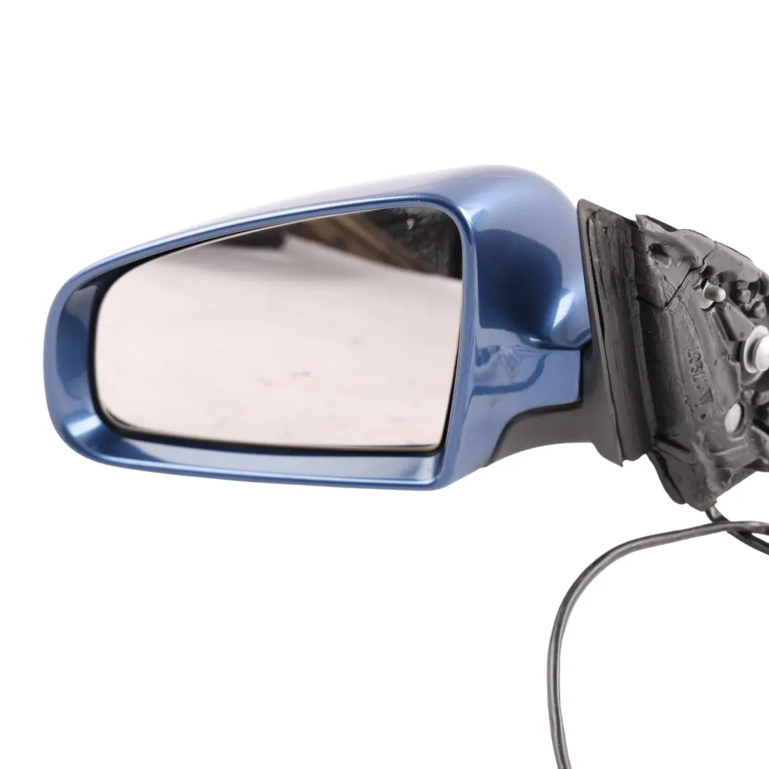 Audi A4 B7 Door Wing Mirror Left N/S Mauritiusblau Perleffekt - Z5C - SKU RHD-8E2858531AA-MAU - Part number 8E2858531AA