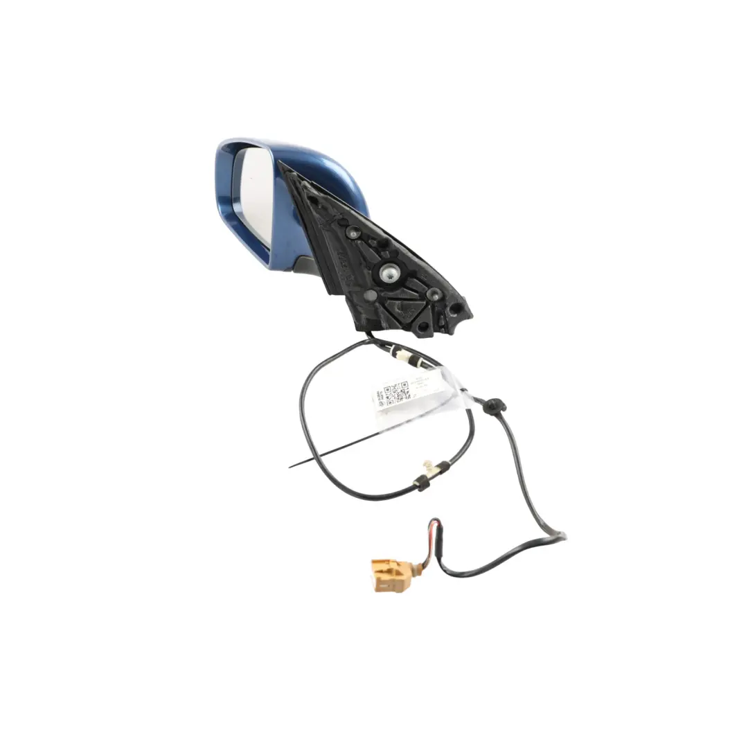 Audi A4 B7 Door Wing Mirror Left N/S Mauritiusblau Perleffekt - Z5C - SKU RHD-8E2858531AA-MAU - Part number 8E2858531AA