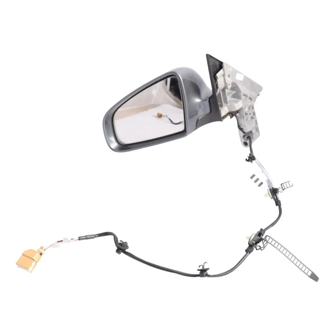 Audi A4 B7 Door Wing Mirror Outside Left N/S Dolphin Grey Metallic - X7Z - SKU RHD-8H2858531E-DGM - Part number 8H2858531E
