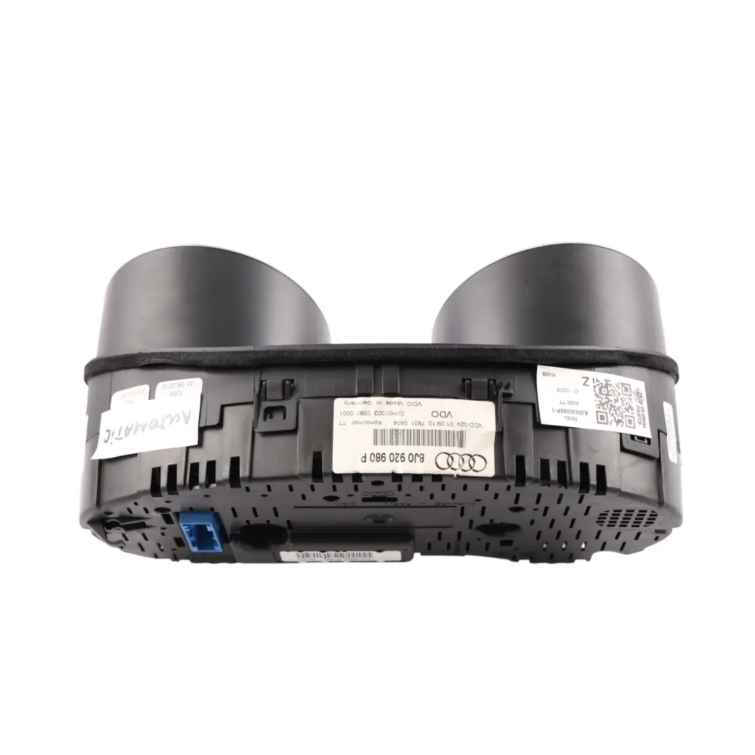 Instrument Cluster Speedo Clocks Petrol Automatic to Audi TT 8J Petrol with Part number 8J0920980P Audi TT 8J Petrol Instrument Cluster Speedo Clocks Petrol Automatic - SKU RHD-8J0920980P-1 - Part number 8J0920980P