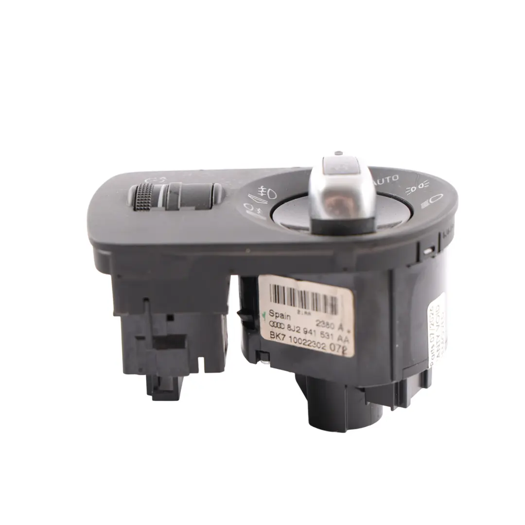 Audi TT 8J Headlight Switch Control Panel Fog Light Unit - SKU RHD-8J2941531AA - Part number 8J2941531AA