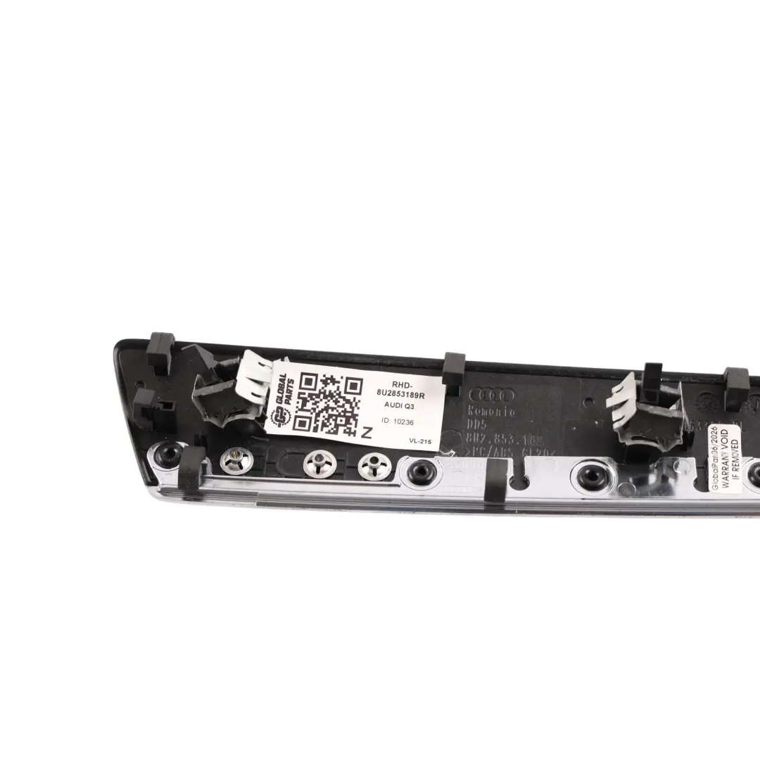 Audi RSQ3 8U Dashboard Trim Panel Cover Quattro Badge Left N/S - SKU RHD-8U2853189R - Part number 8U2853189R