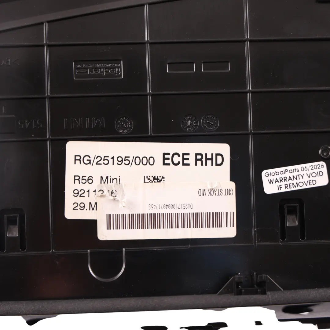 Mini R56 Storage Box Compartment Dashboard Tray Front Left N/S Black - SKU RHD-9211246-3 - Part number 9211246