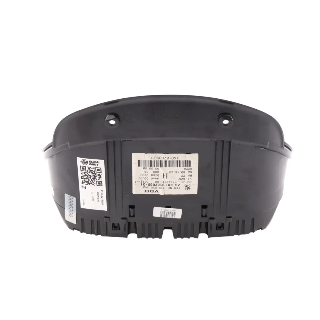 BMW E90 E91 E92 335d Instrument Cluster Speedo Diesel Automatic - SKU RHD-9316156 - Part number 9316156