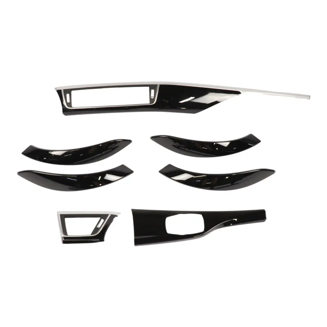 BMW F30 F31 Dashboard Trim Strip Console Cover Panel Perlglanz Chrom Gloss Set - SKU RHD-9318072-1 - Part number 9318072