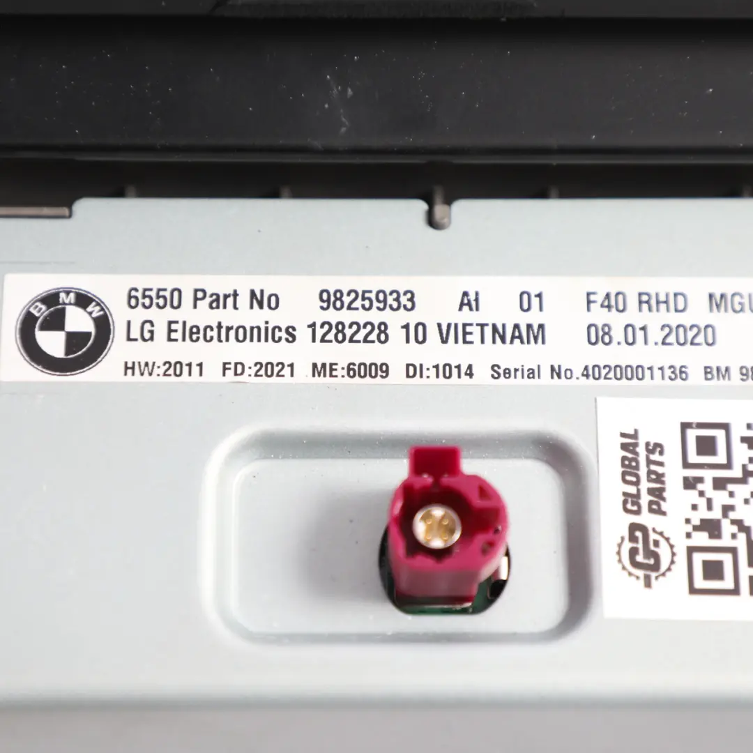 BMW F40 Display ScreenDashboard Central Information Control Unit 10,25" - SKU RHD-9825933-1 - Part number 9825933